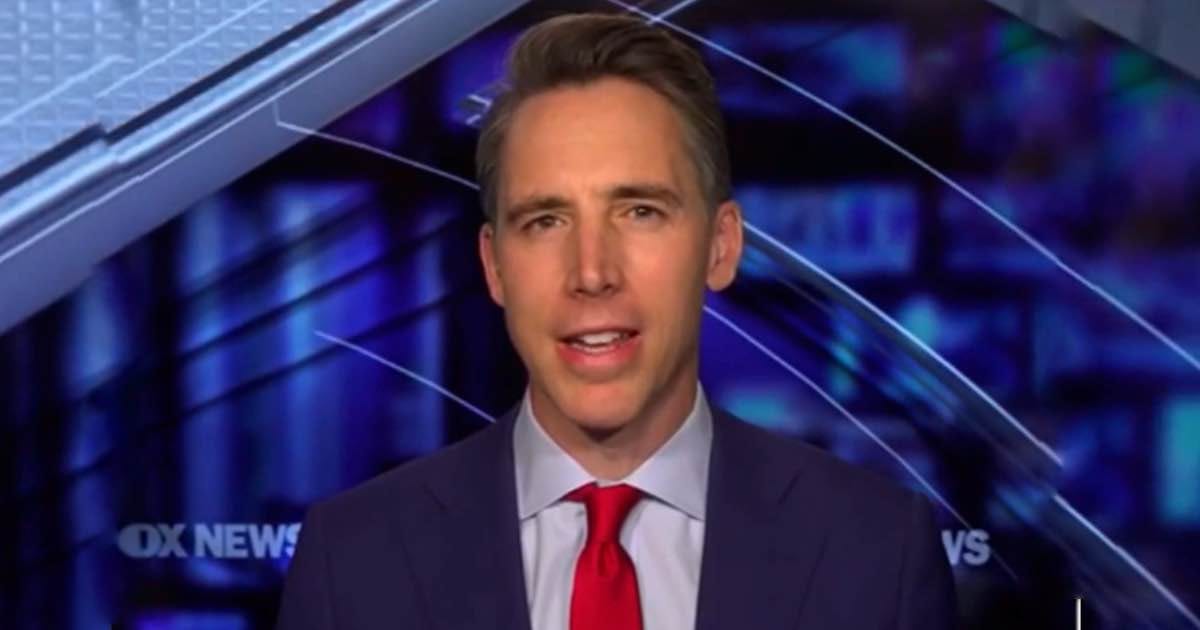 Senator Josh Hawley discussing Kamala Harris's record on crime, inflation, and immigration during an interview on The Ingraham Angle